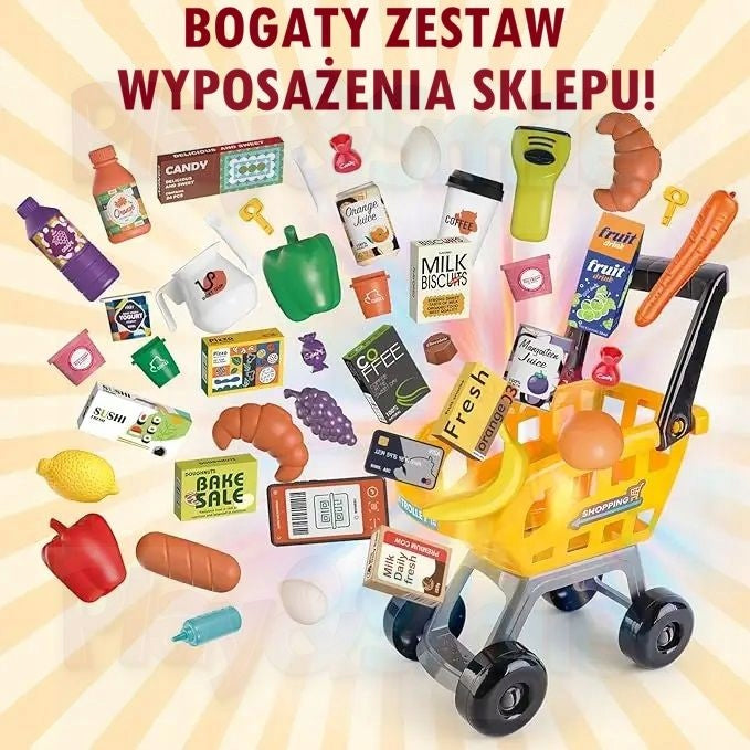 LARGE SHOP SUPERMARKET CAFE CASH REGISTER TROLLEY CONFECTIONERY FRIDGE FROST STALL Brand Play&Smile