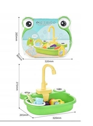 LARGE SINK AKCESORIA KITCHEN FAUCET FLIES REAL WATER SINK FOR CHILDREN Manufacturer code ZLEWOZMYWAK XL 32CM WODA LECI ZLEW DLA DZIECI