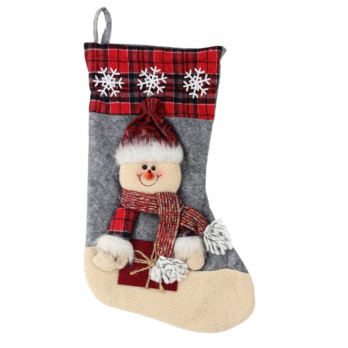 LARGE SOCK FOR GIFTS FIREPLACE CHRISTMAS DECORATION 3D Packaging status original