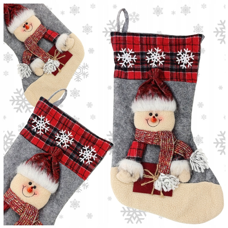 LARGE SOCK FOR GIFTS FIREPLACE CHRISTMAS DECORATION 3D