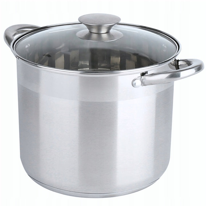 LARGE STAINLESS STEEL POT 16L 18/0 INDUCTION GAS POTS SOLID Packaging status original