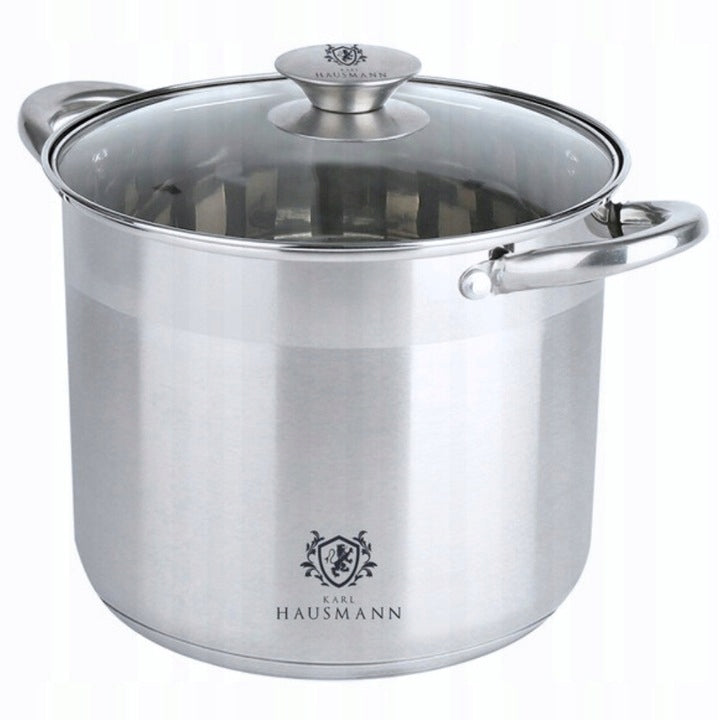 LARGE STAINLESS STEEL POT 16L 18/0 INDUCTION GAS POTS SOLID