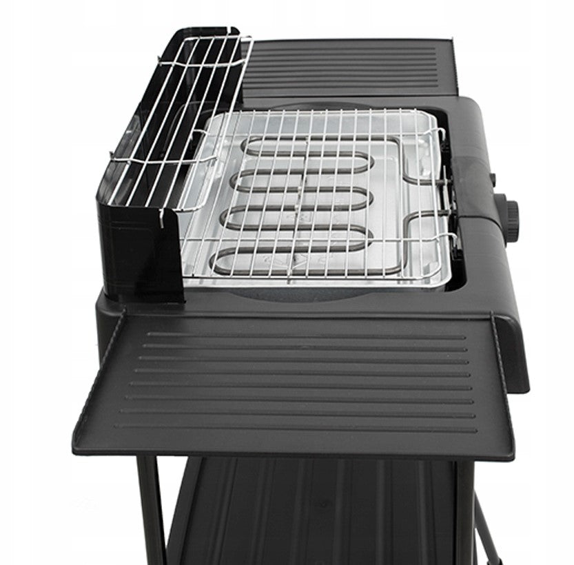 LARGE STANDING ELECTRIC GARDEN GRILL THERMOSTAT 2400IN 6IN1 XXL Dominant color black