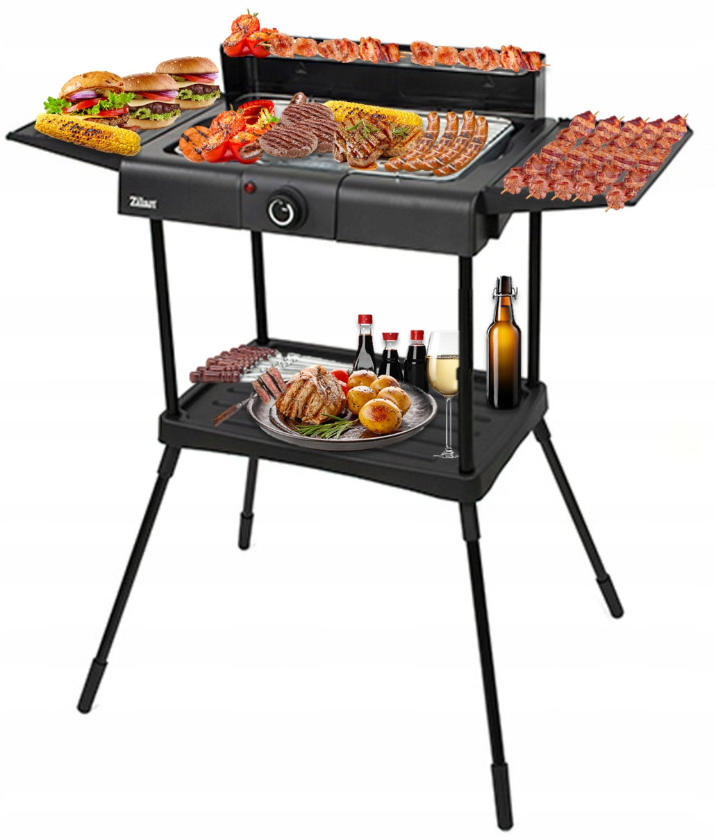 LARGE STANDING ELECTRIC GARDEN GRILL THERMOSTAT 2400IN 6IN1 XXL Temperature control yes