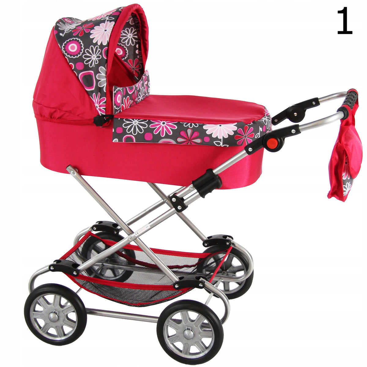 LARGE STROLLER FOR DOLLS DEEP + Bedding + BAG PL Brand Adar