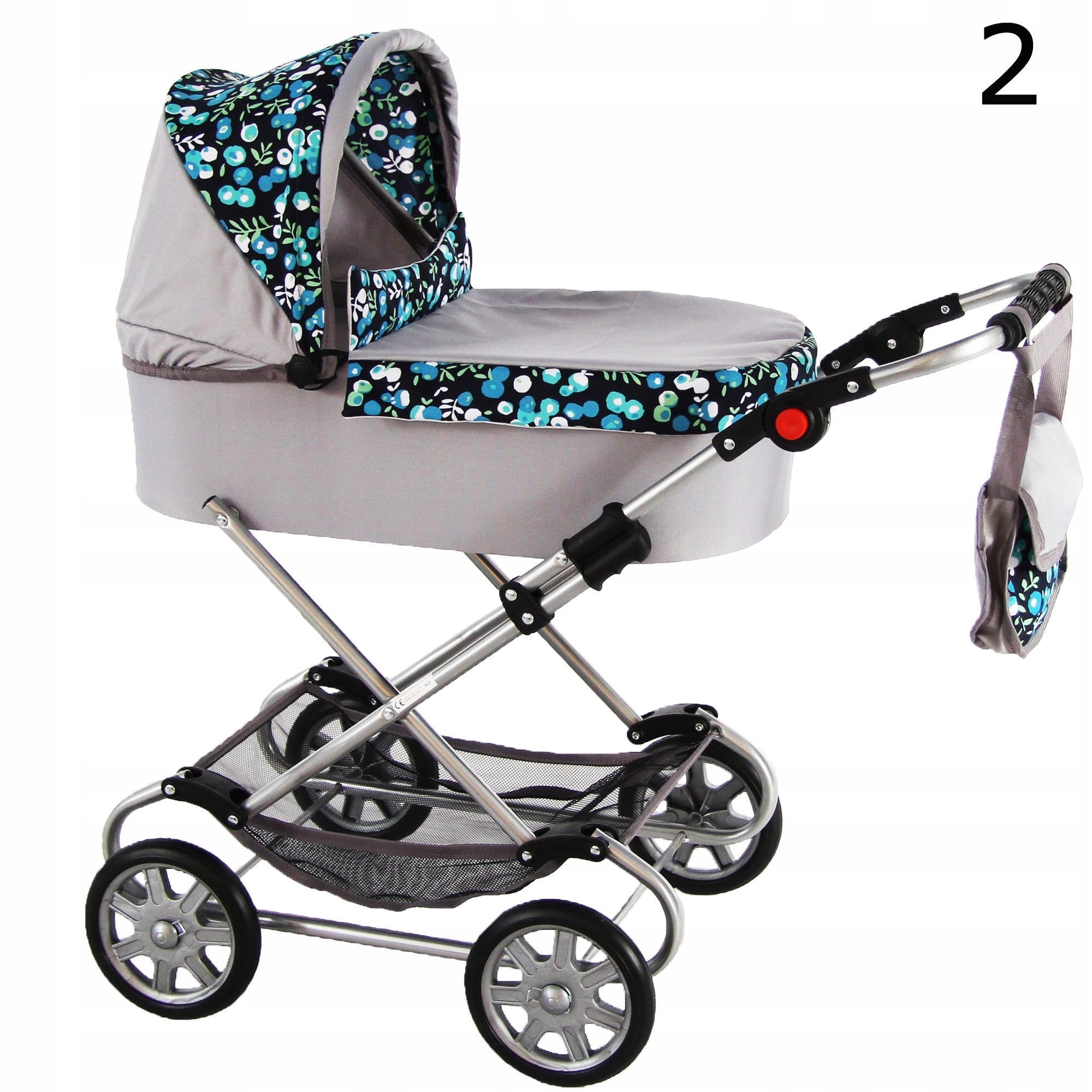 LARGE STROLLER FOR DOLLS DEEP + Bedding + BAG PL Color multicolor