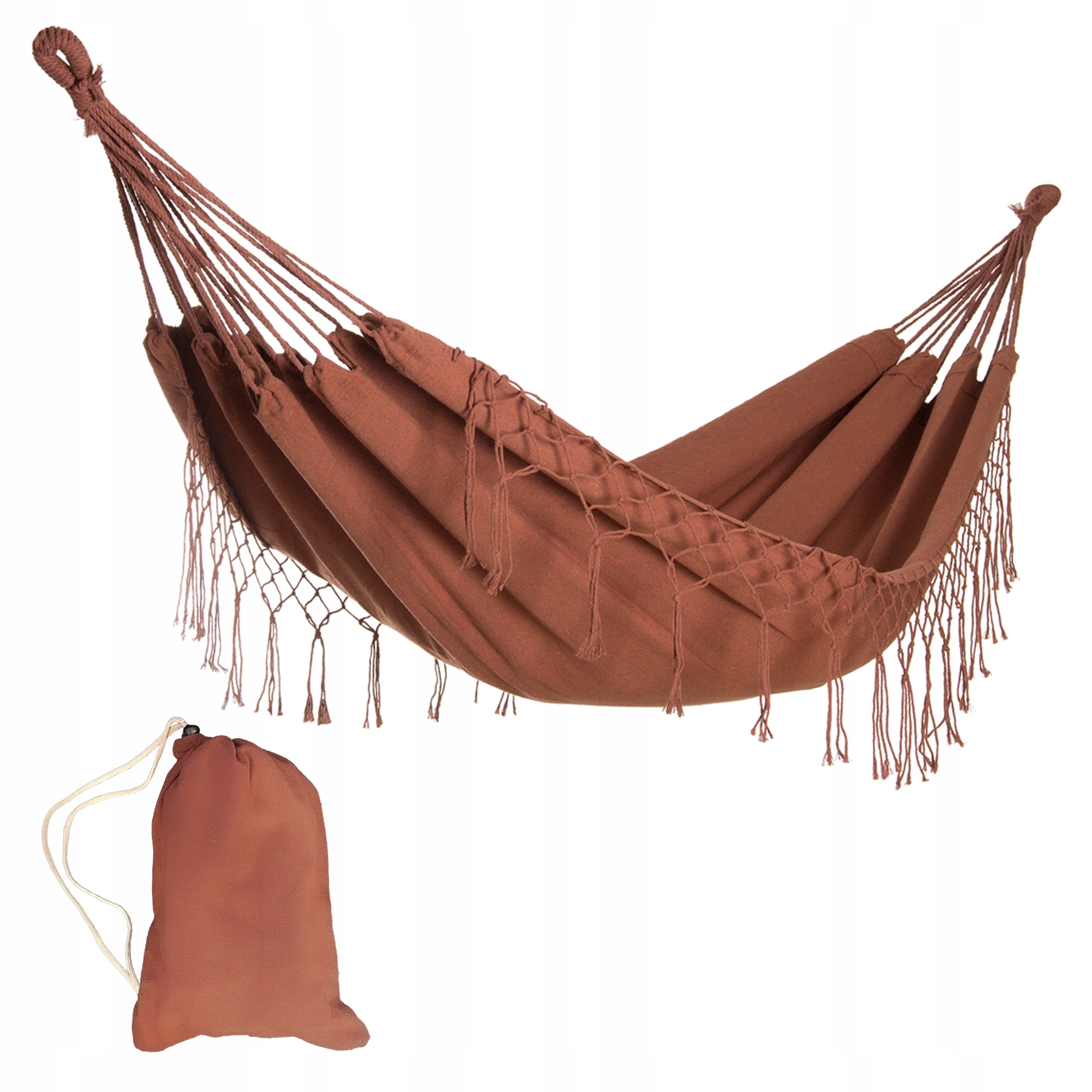 LARGE STRONG GARDEN HAMMOCK BOHO SWING MIDAS 3 100x200 CARAMEL + COVER Manufacturer code 5.02.212177