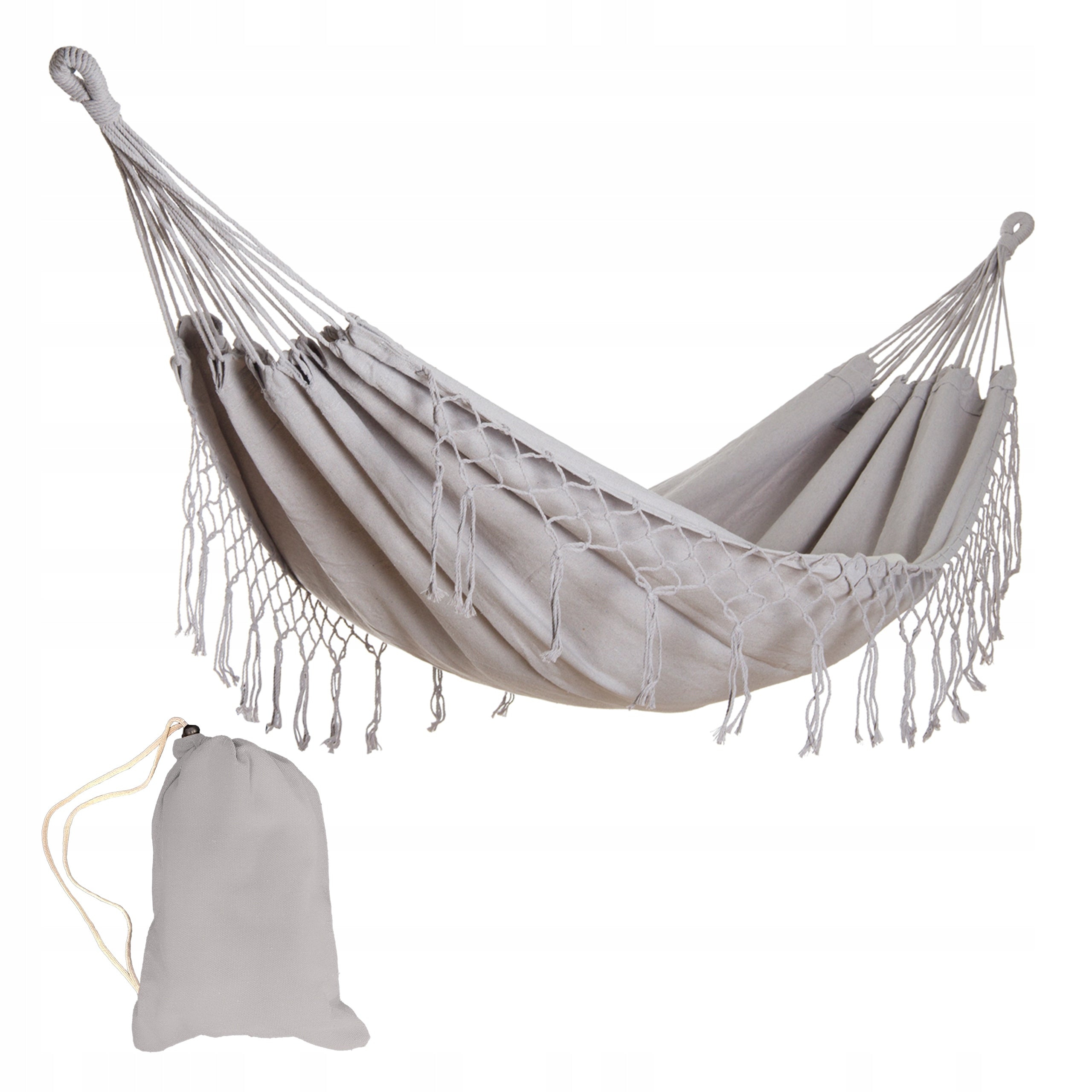 LARGE STRONG GARDEN HAMMOCK BOHO SWING MIDAS 3 100x200 GREY + COVER Manufacturer code 5.02.212153