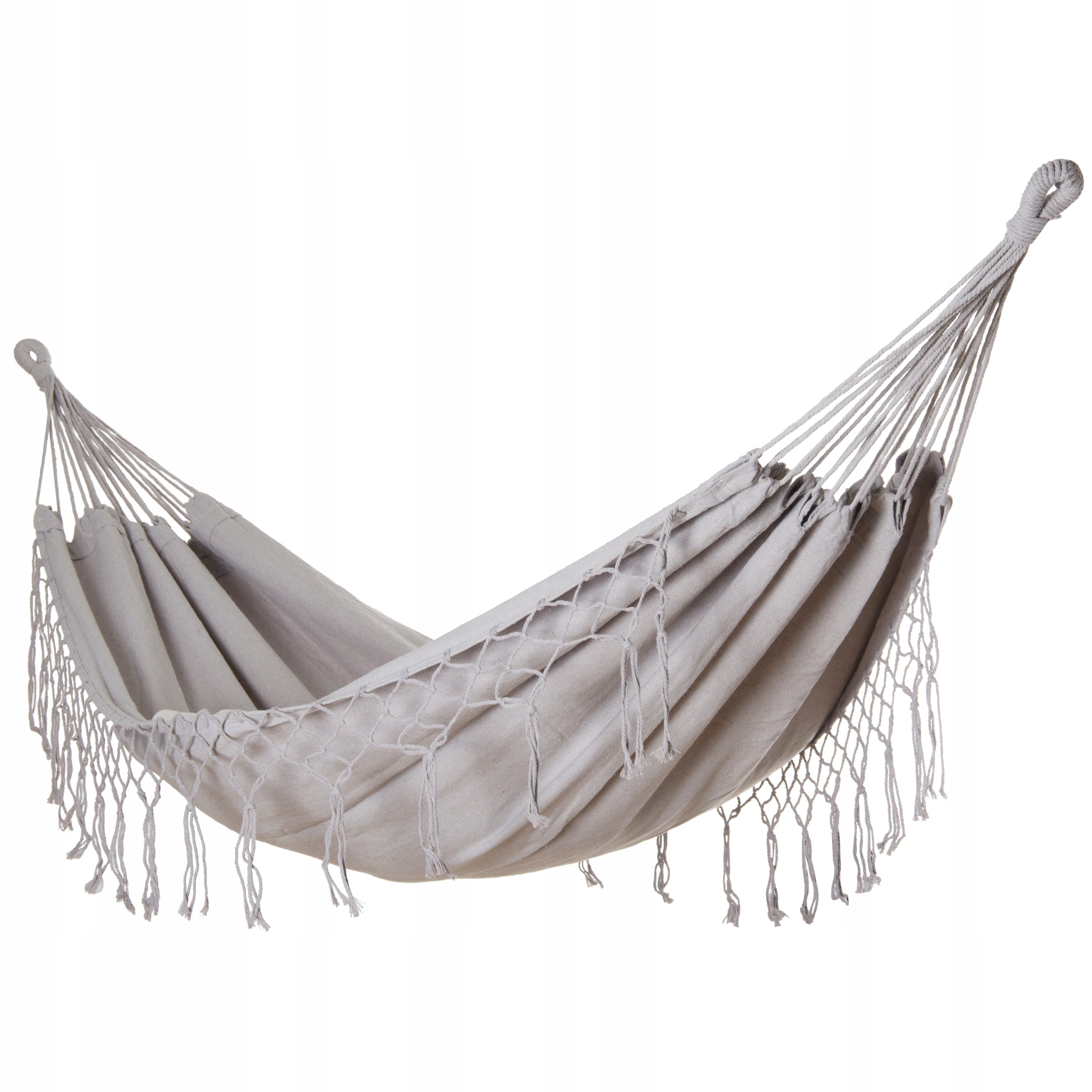 LARGE STRONG GARDEN HAMMOCK BOHO SWING MIDAS 3 100x200 GREY + COVER