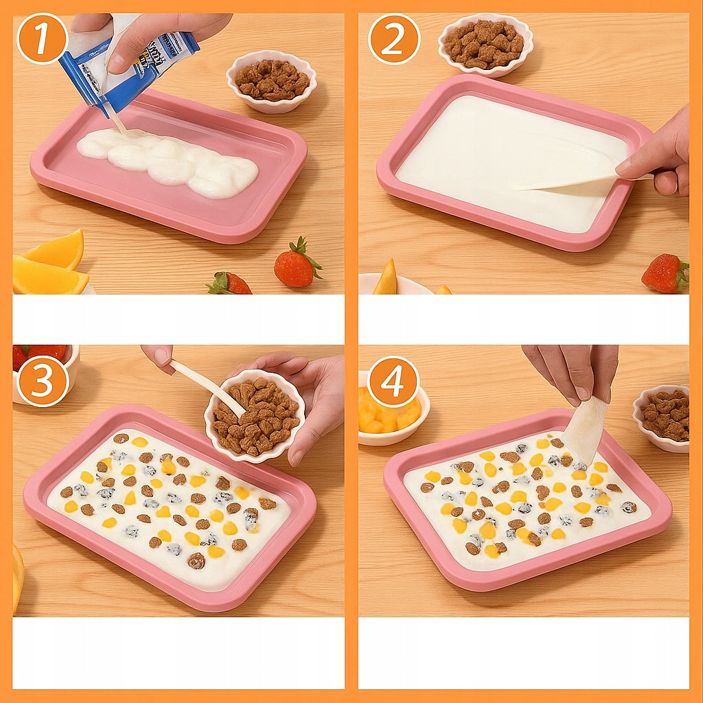 LARGE THAI ICE CREAM MAKING MACHINE ICE CREAM PLATE THAI ICE XXXL Manufacturer code Zestaw do produkcji lodów w rolkach