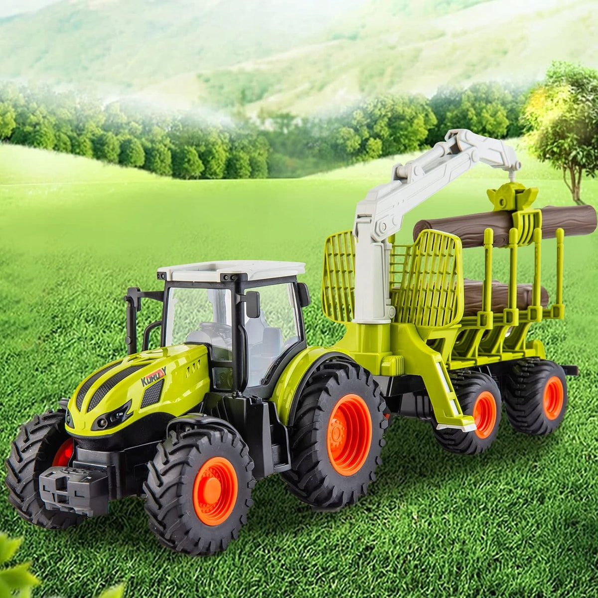 LARGE TRACTOR REMOTE CONTROLLED TRACTOR WITH MOVABLE ARM GIFT Packaging status original