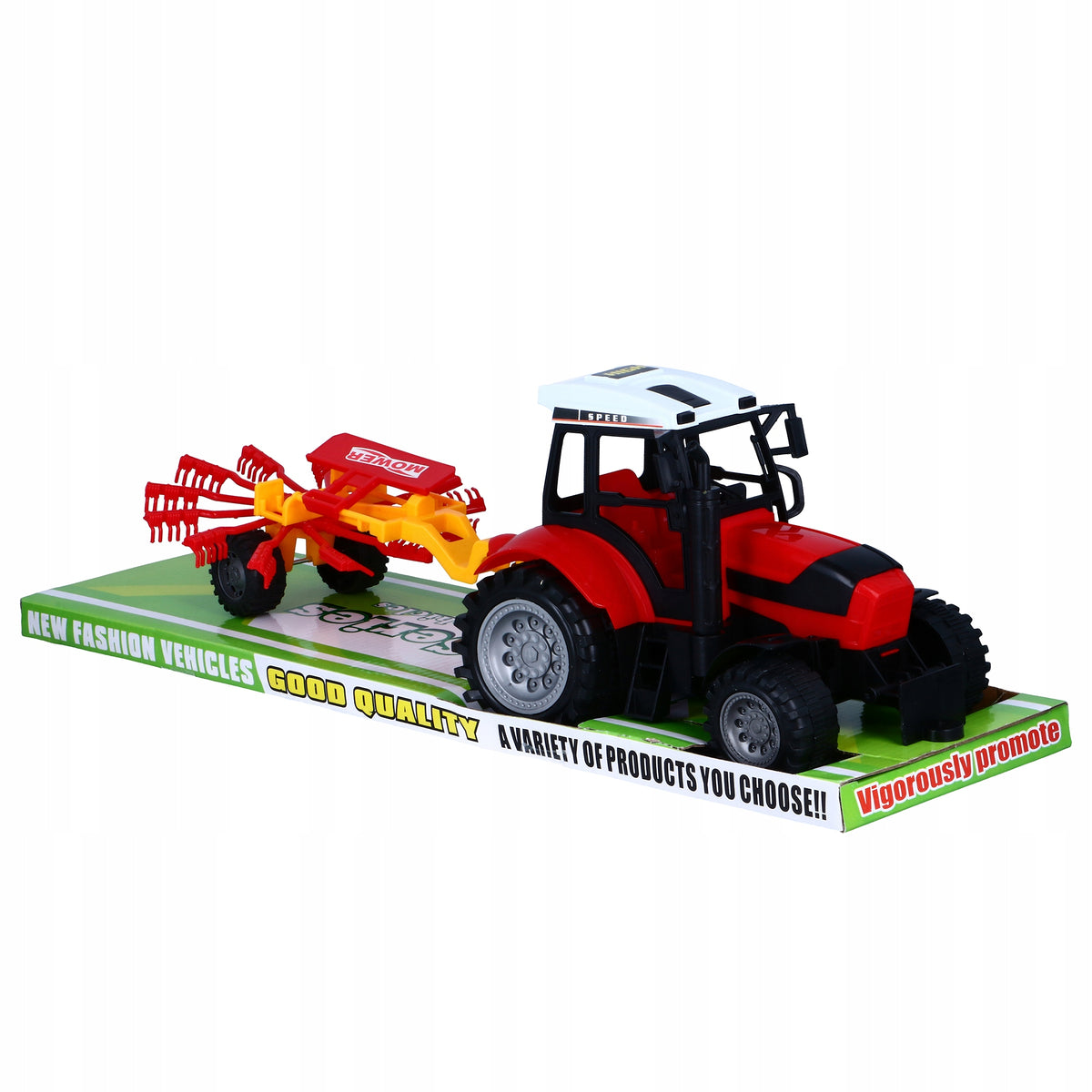 LARGE TRACTOR WITH MACHINE Rake Hay Tedder MOVABLE ELEMENTS