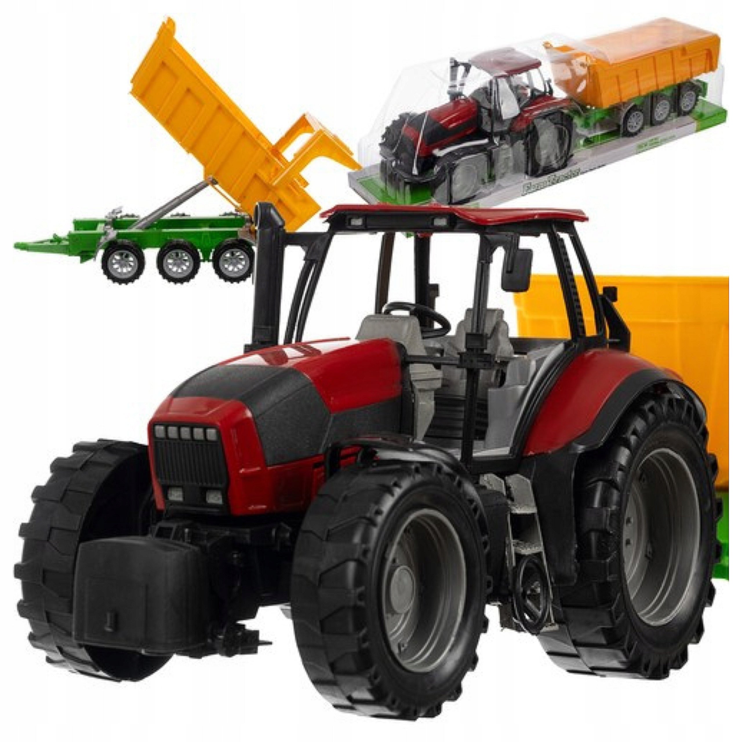 LARGE TRACTOR WITH TRAILER FOR CHILDREN XXL KIPROWANIE MOBILE DRIVE EL Manufacturer code Prezent na Mikołaja