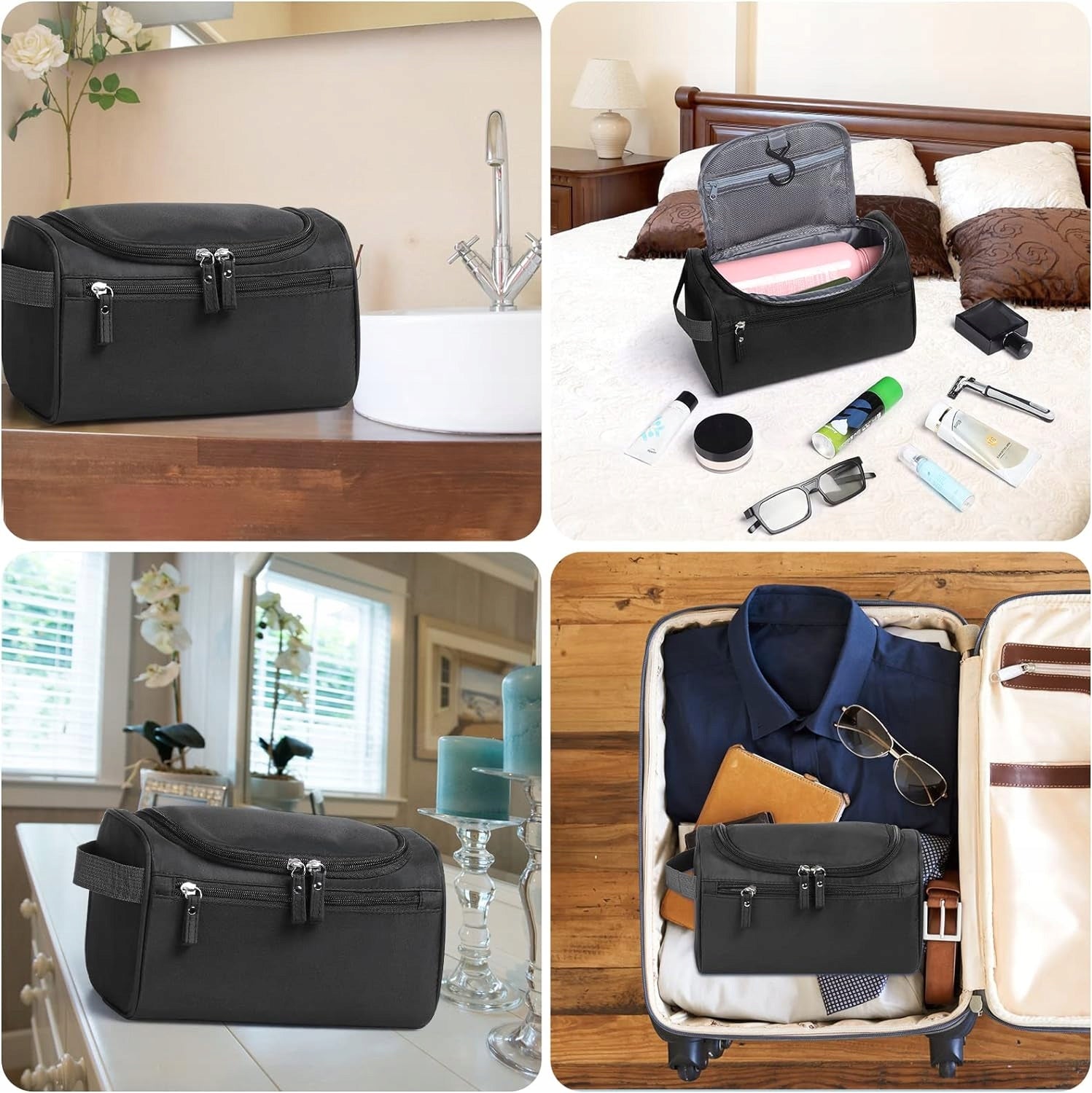 LARGE TRAVEL COSMETIC BAG MEN'S ROOMY COSMETIC CASE Manufacturer code kosmetyczka męska d6