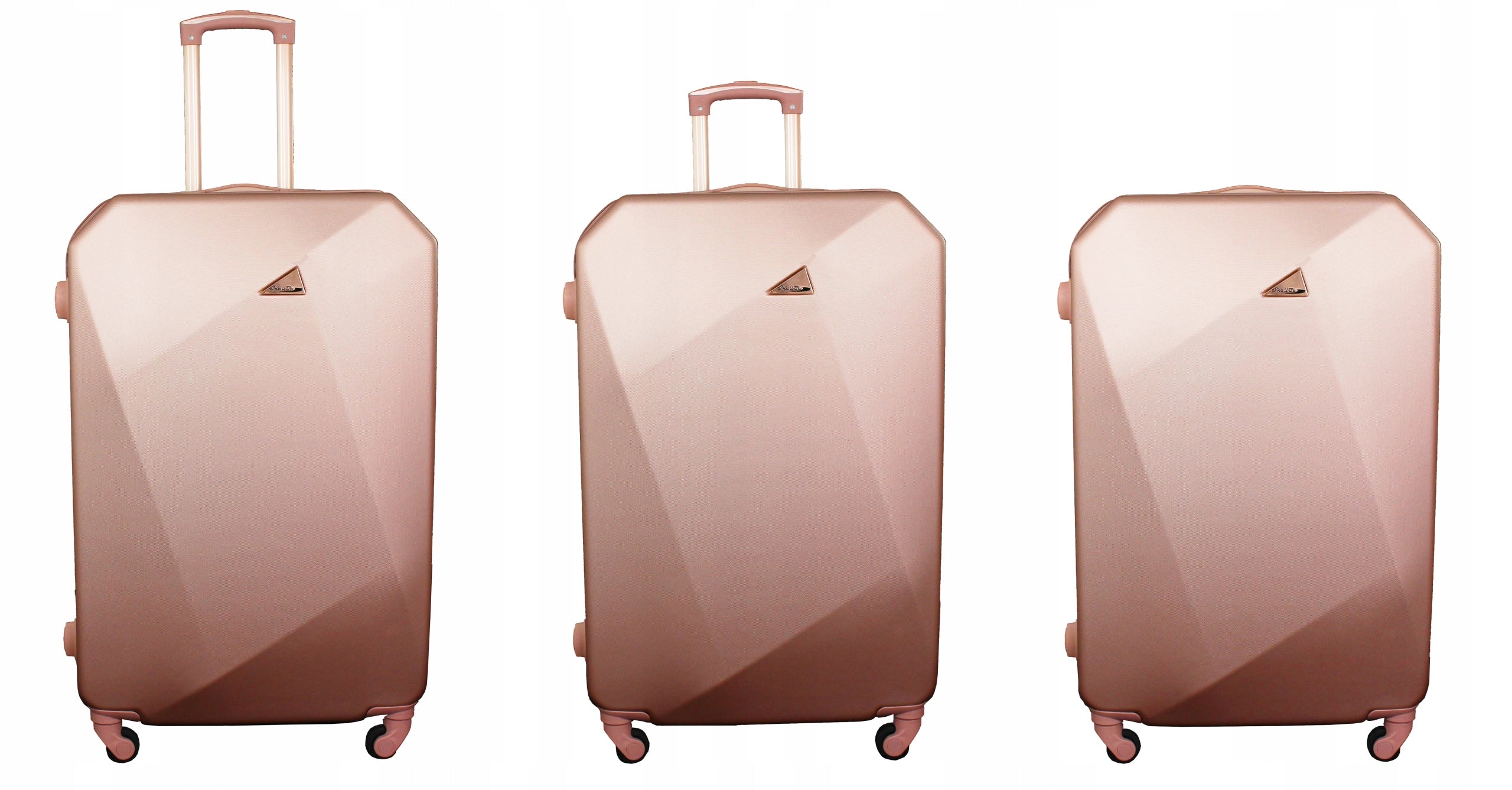 LARGE TRAVEL SUITCASE ABS XXL 4 WHEELS LIGHT PACKABLE ELEGANT UNIQUE Height 95 cm