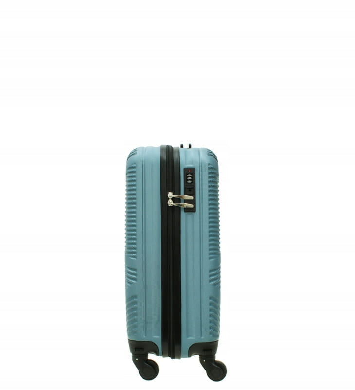 LARGE TRAVEL SUITCASE WITH WHEELS DETACHABLE WHEELS 28" 102L ABS SILVER BLUE Brand Vip Collection