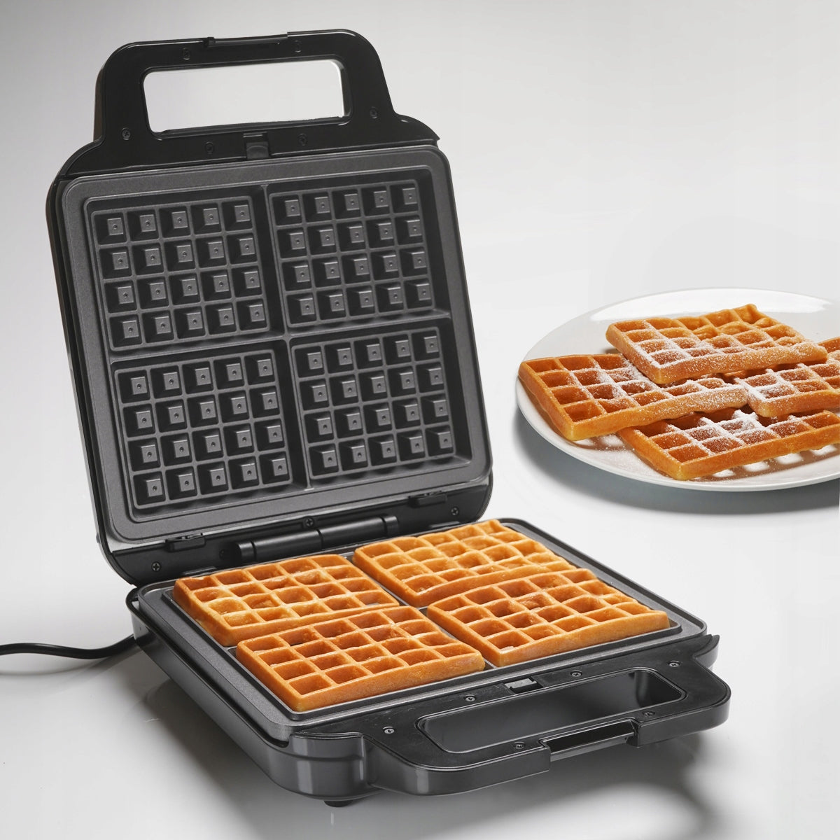 LARGE WAFFLE MAKER 3in1 GRILL TOASTER FOR SANDWICHES 1200W TIROSS TS9656 Power rating 1200 W