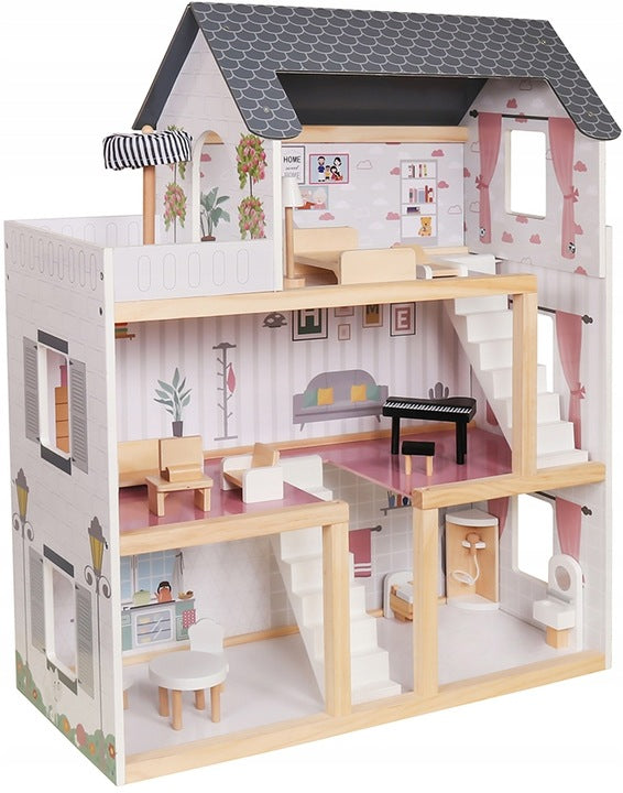 Medinis lėlių namelis Fluxar home MN-1077 78cm