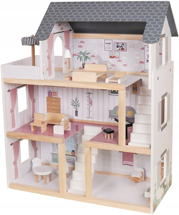 Medinis lėlių namelis Fluxar home MN-1077 78cm