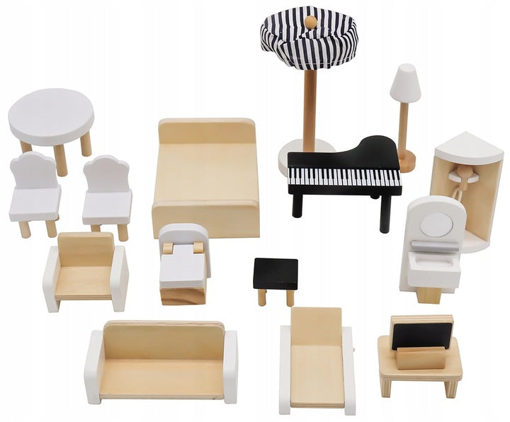 Medinis lėlių namelis Fluxar home MN-1077 78cm