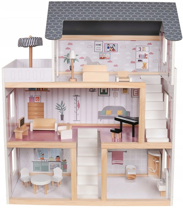 Medinis lėlių namelis Fluxar home MN-1077 78cm