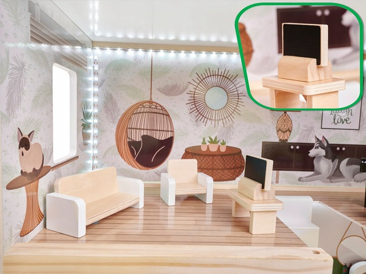 Medinis lėlių namelis Fluxar home MN-1079 78cm