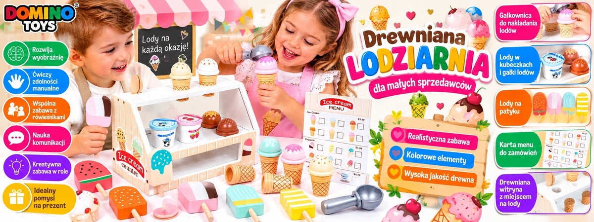 LARGE WOODEN ICE CREAM PARLOR FOR CHILDREN ICE CREAM SHOP SITE SET XXL Manufacturer code 59057211809548448