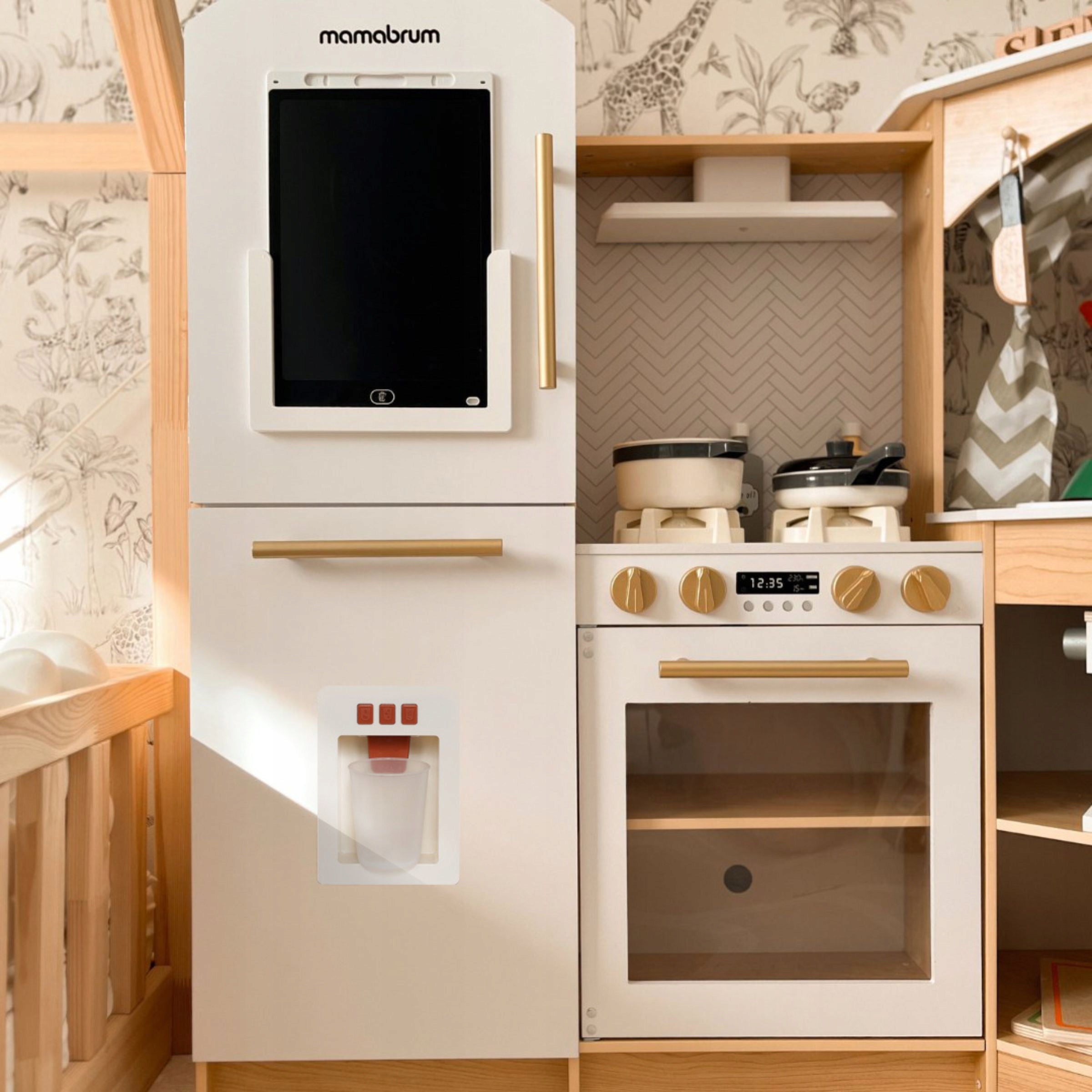 LARGE WOODEN INTERACTIVE KITCHEN XXXXL WITH LED LIGHTING - 50 ELEMENTS Packaging status original