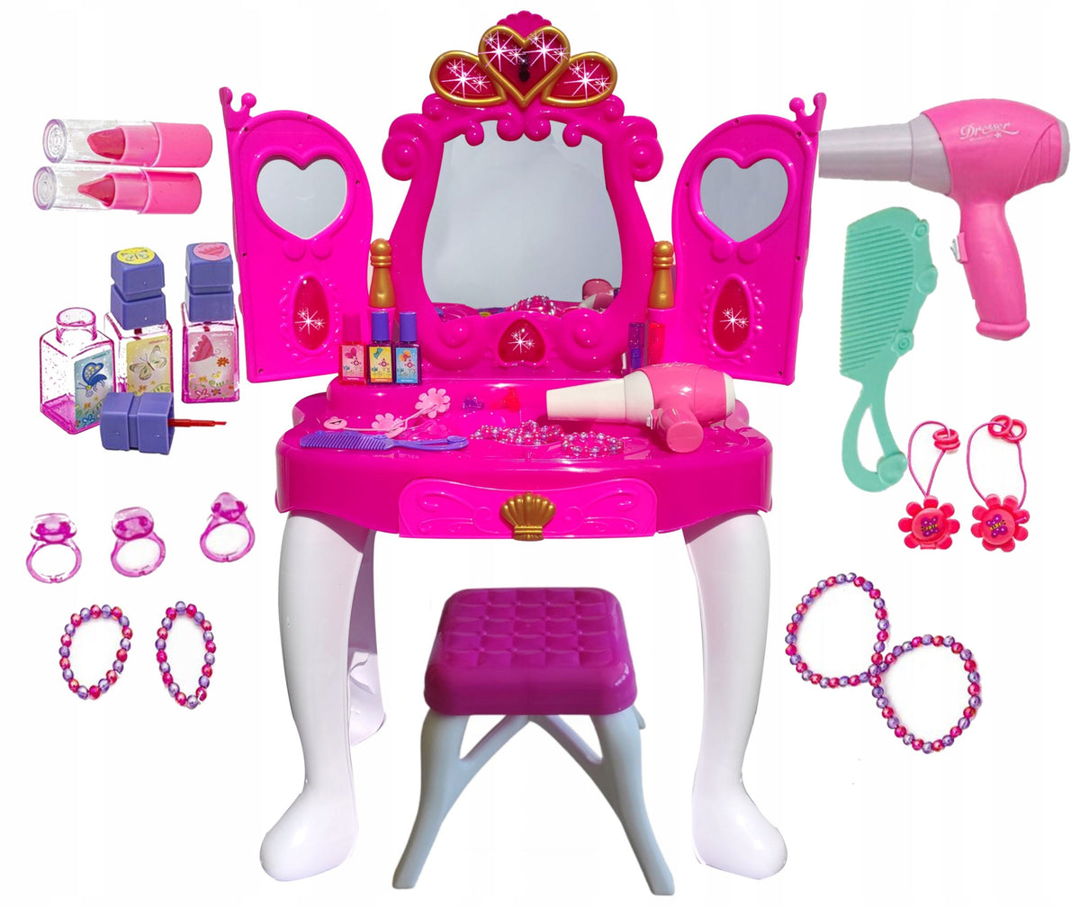 LARGE dressing table for a girl, 72 cm, strong chair