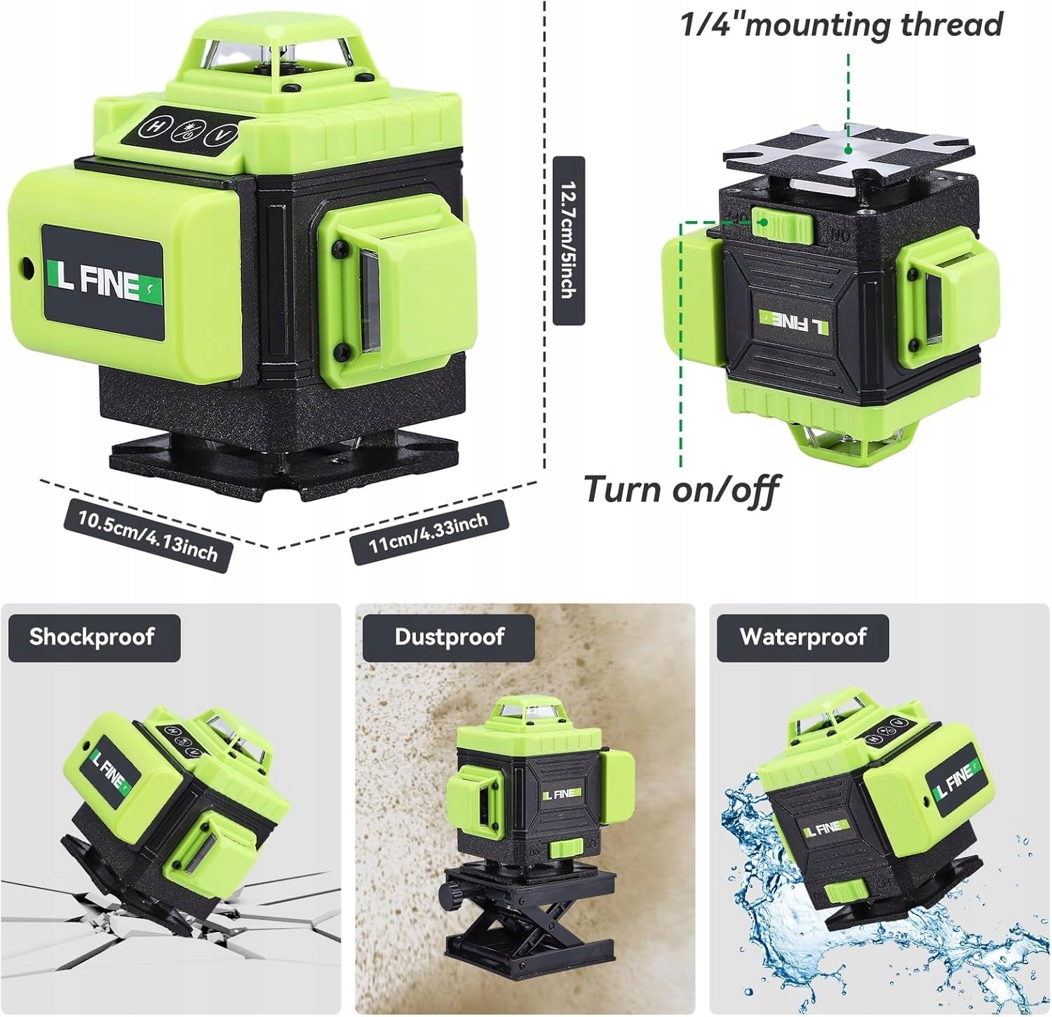 LASER CROSS LEVEL LASER SELF-LEVELING 16 LINES REMOTE CONTROL 2X BATTERY Type cross-line