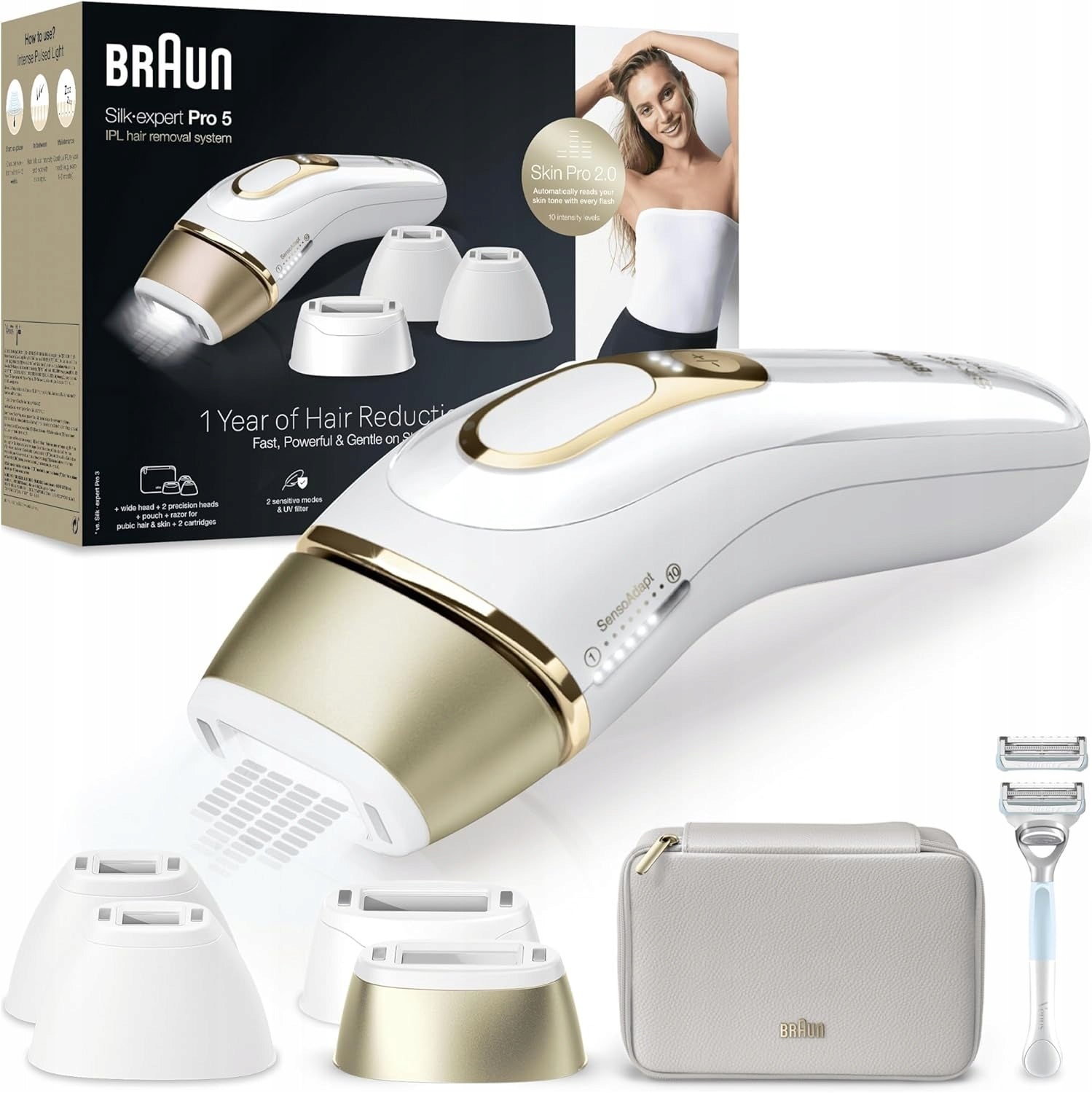 LASER EPILATOR BRAUN SILK-EXPERT PRO 5 PL5356 IPL SET