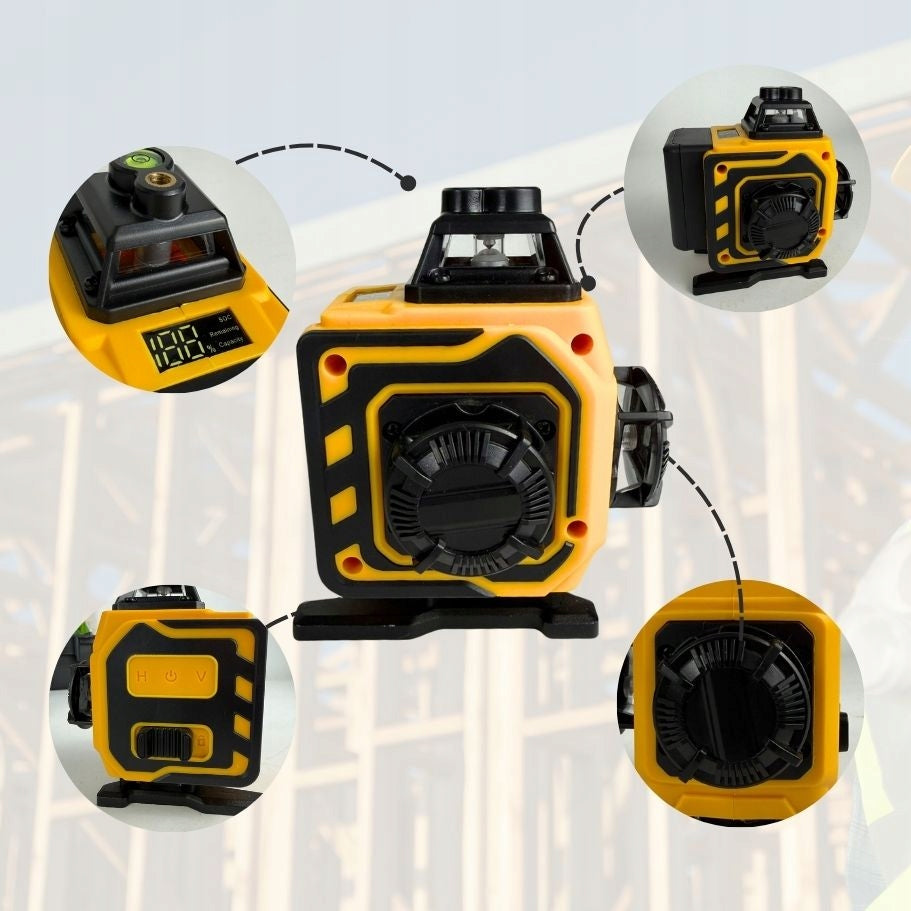 LASER LEVEL 360 4D 16 LINES CROSS LASER SET GREEN Packaging status original