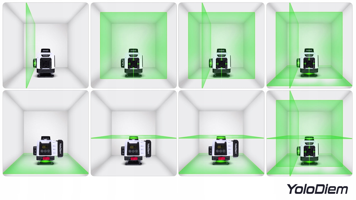 LASER LEVEL 360 Laser Cross Green LEVEL 4D 16 LINES SET Measurement accuracy (+/-) 0.2 mm