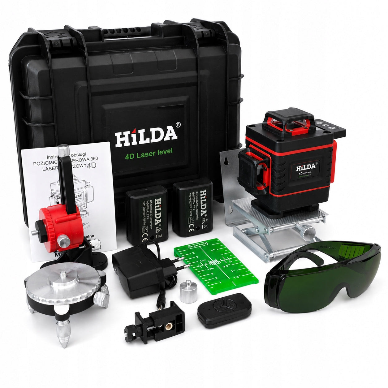 LASER LEVEL 360 PLANE HILDA 4D MAX CROSS LASER TRIPOD 1,6 Packaging status original