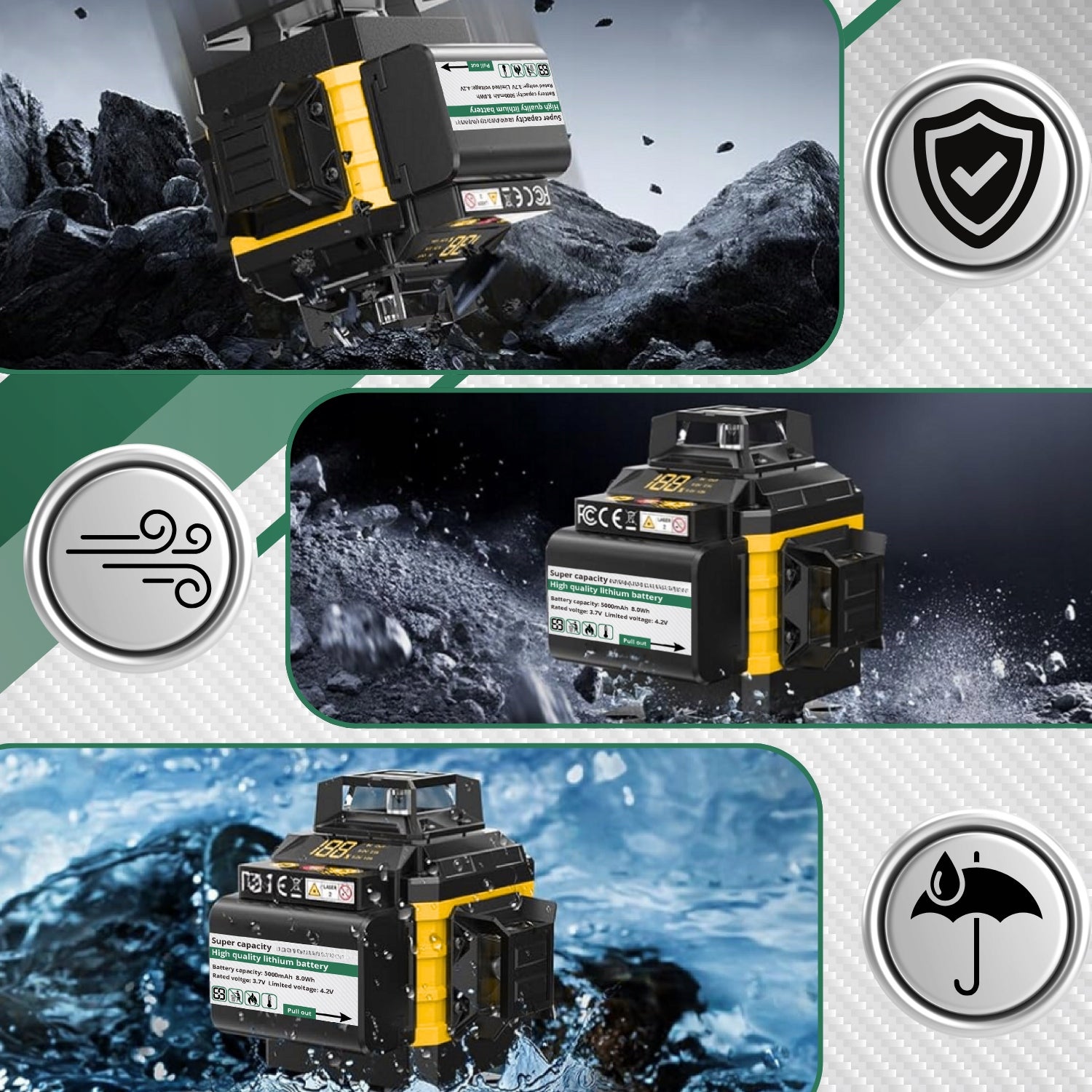 LASER LEVEL 4D 16 CROSS LINE 360 LASER CASE TRIPOD Model POZIOMNICA LASEROWA HOSHER POZIOMICA KRZYŻOWA