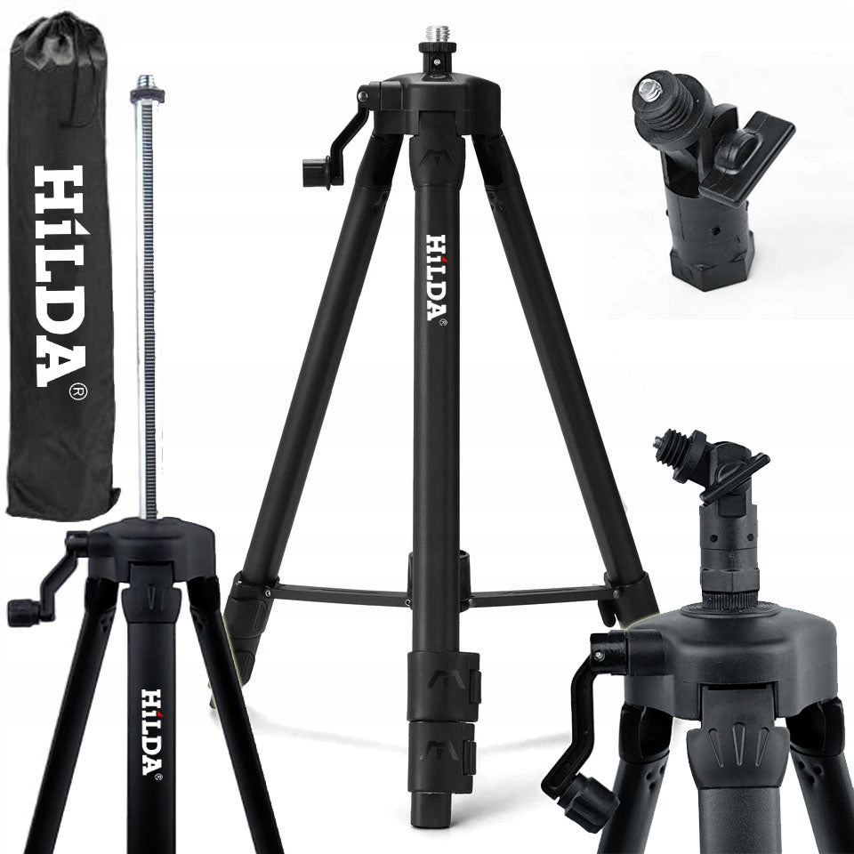 LASER LEVEL HILDA 16 LINES CROSS LASER 4D GREEN + TRIPOD 160 CM Maximum working range 30 m