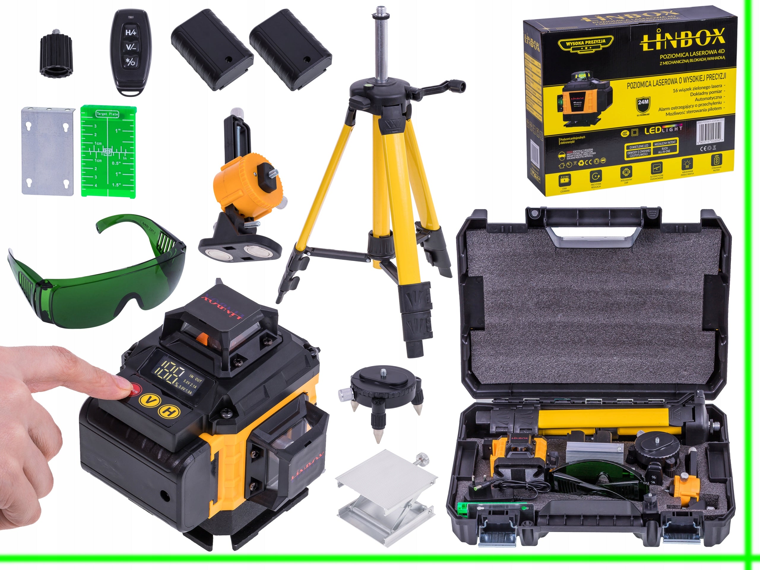 LASER LEVEL LASER 360° PENDULUM LOCK TRIPOD LARGE SUITCASE