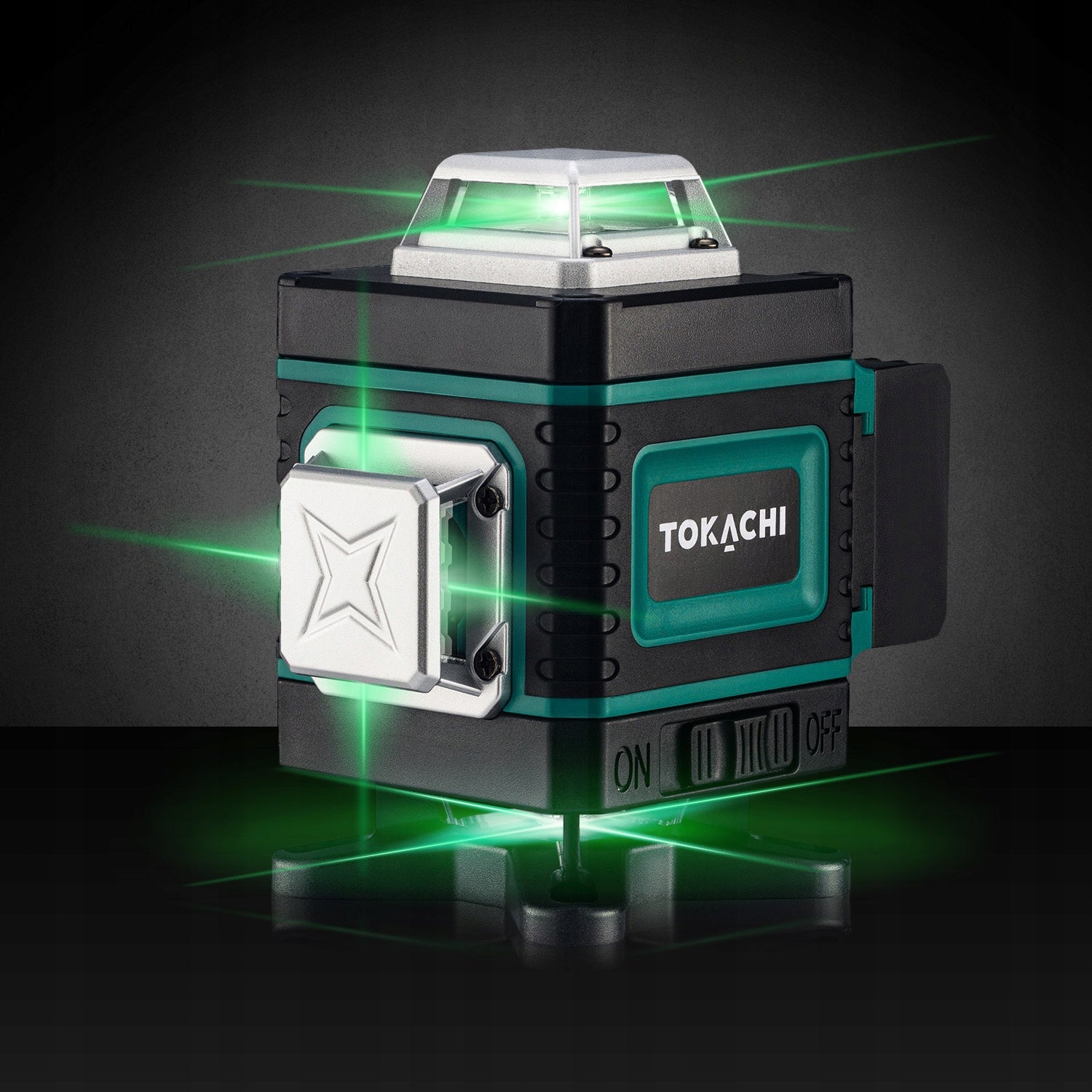LASER LEVEL LASER CROSS TOKACHI PRO 4D 360 SET OF 16 LINES 2xAKU Maximum working range 45 m