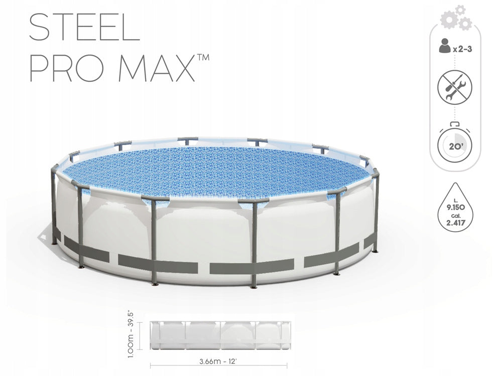 LAST PIECES! CHILDREN'S FRAME POOL FAMILY XXL 366x100 BESTWAY Length 366 cm