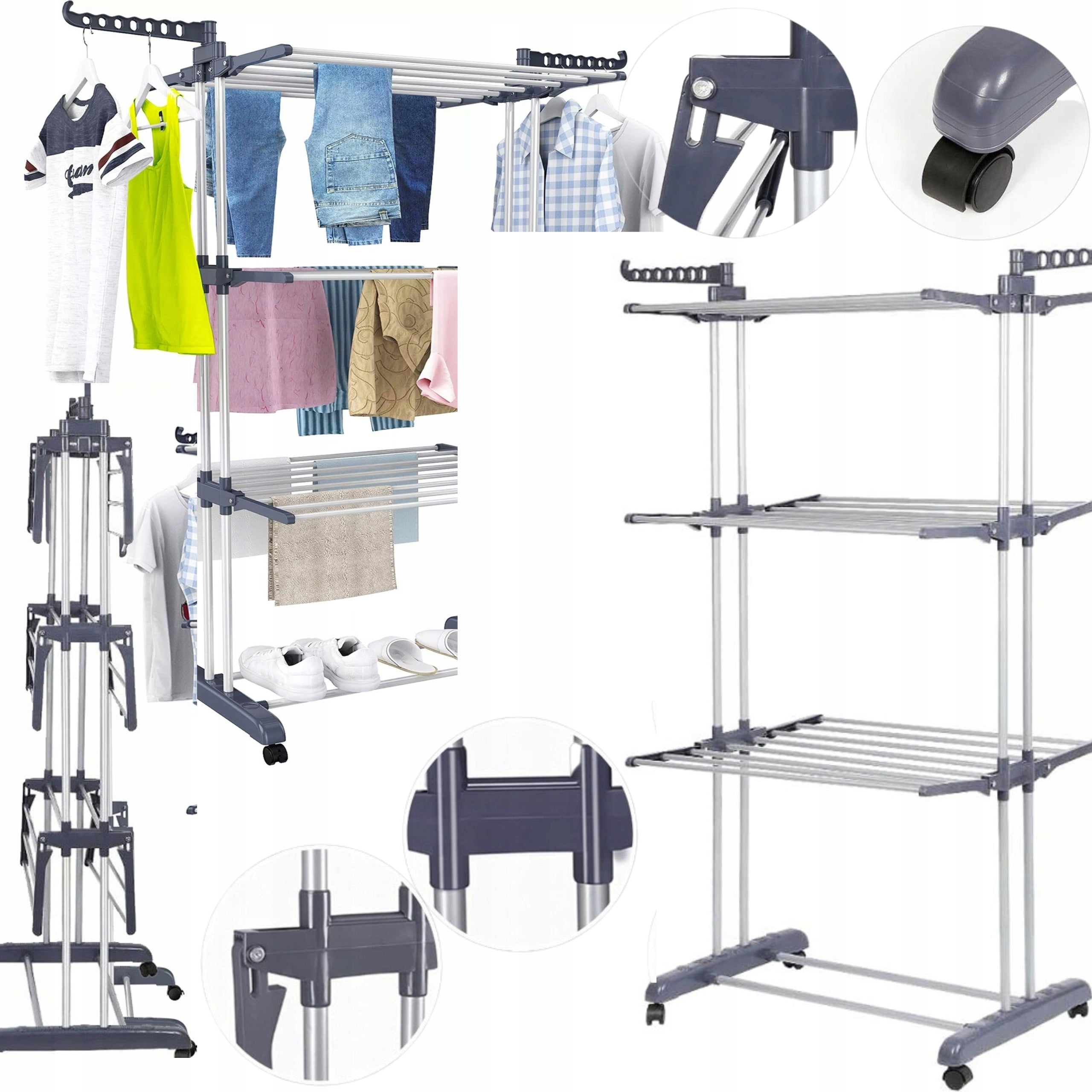 LAUNDRY DRYER STANDING VERTICAL FOLDING XXL