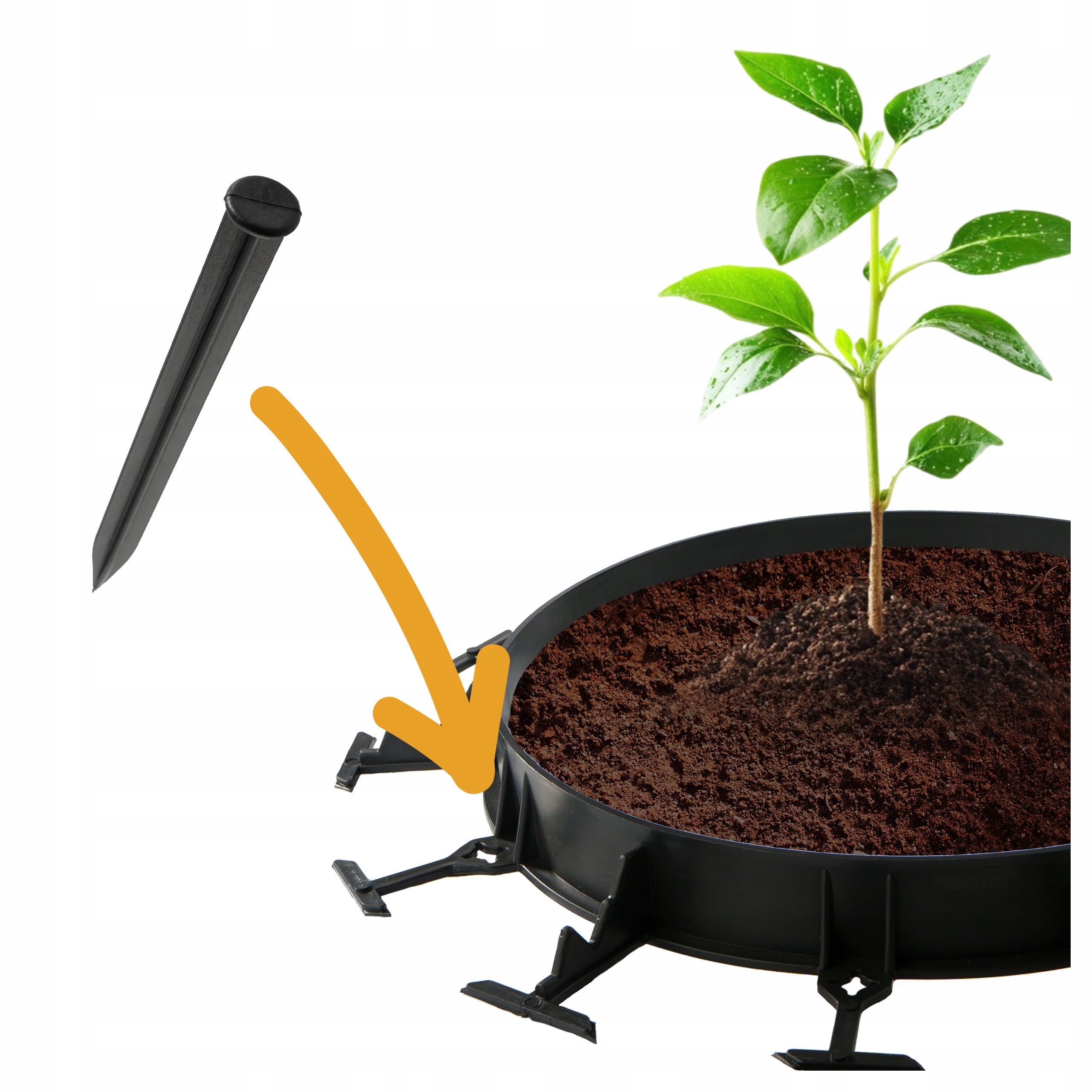 LAWN EDGING 30 MB + ANCHORS 100 PCS ECO BORDER 7,8 CM EDGING Product height 7.8 cm