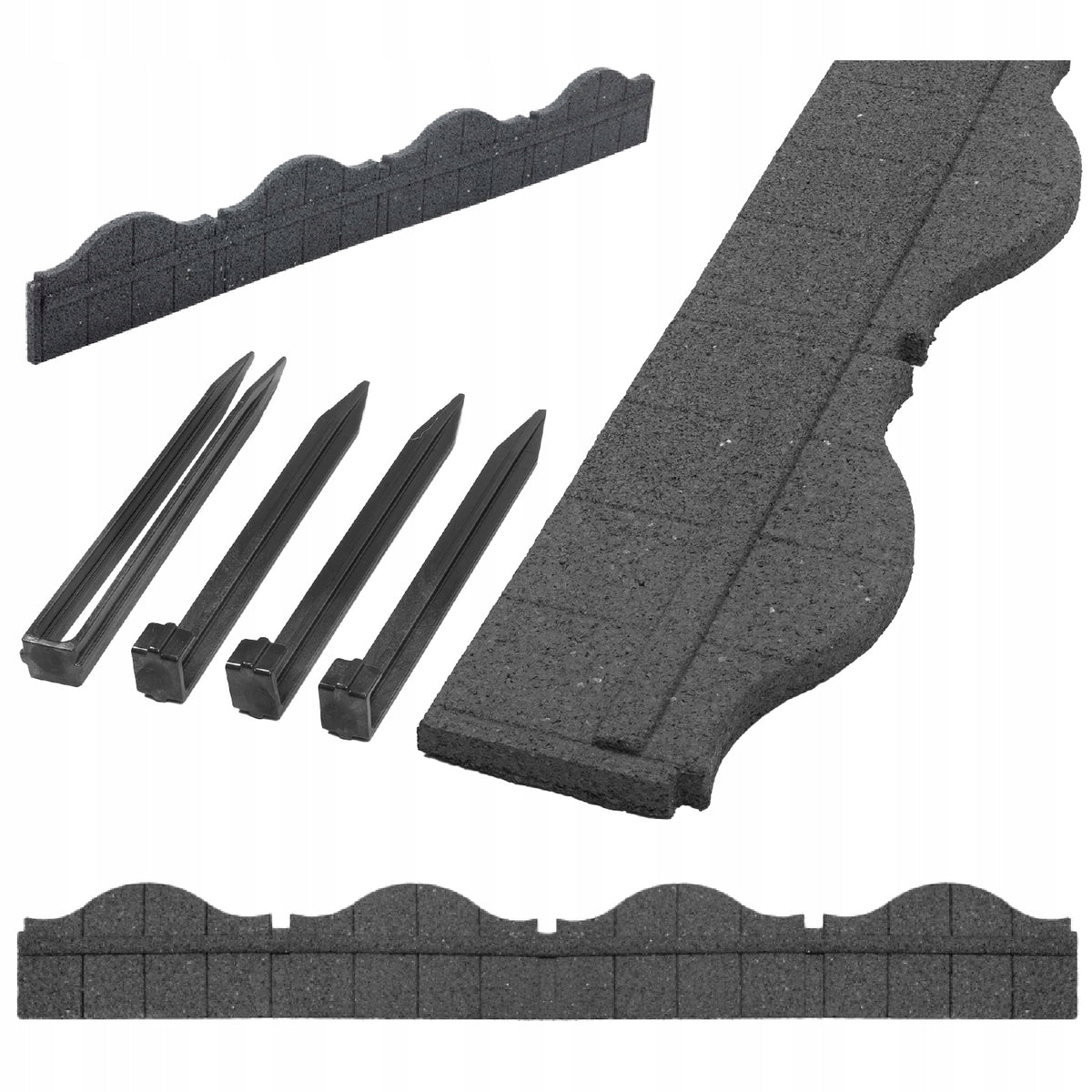 LAWN EDGING GARDEN PALISADE ELASTIC HIGH BORDER FENCE 118 cm Manufacturer code EU5000172