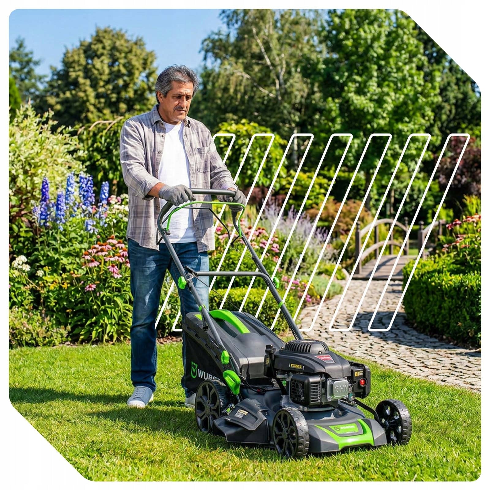 LAWN MOWER WITH DRIVE LONCIN ENGINE 70L LARGE TORQUE +OIL Packaging status original