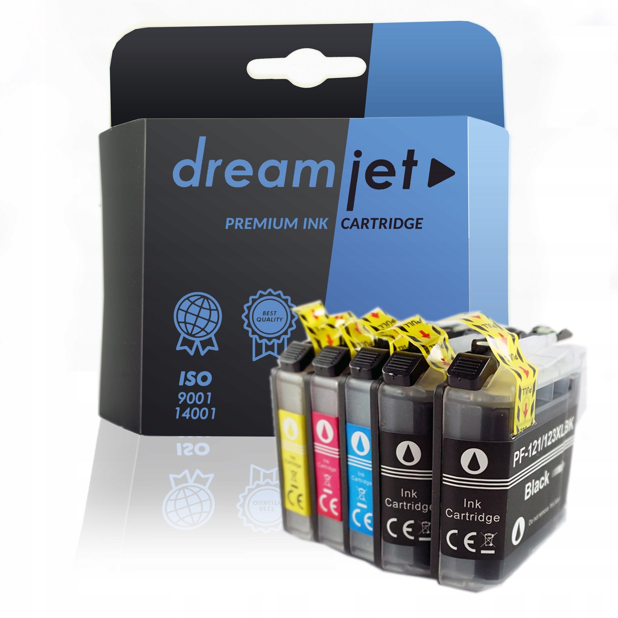 LC-123 XL - 5x REPLACEMENT INKS FOR BROTHER LC121 XL DCP-J132W J152W PRINTER