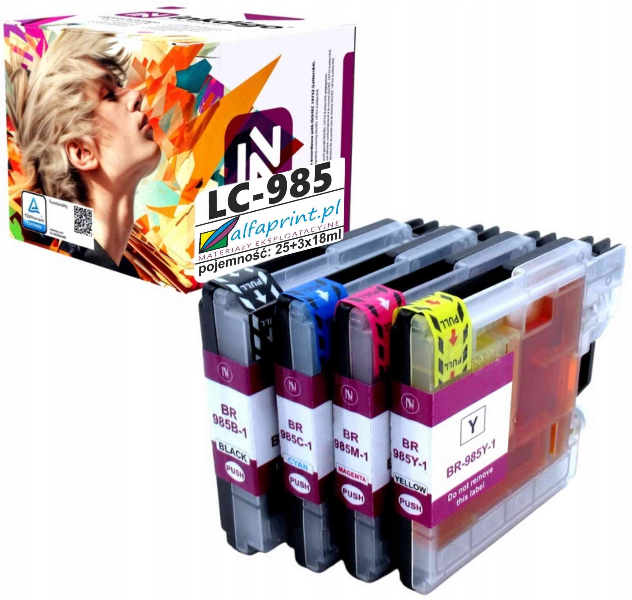LC985 XL - BROTHER REPLACEMENT INKS FOR DCP-J125 DCP-J315W LC-985XL PRINTER Manufacturer code BR- 985 / LC 985 / LC985 -EC1