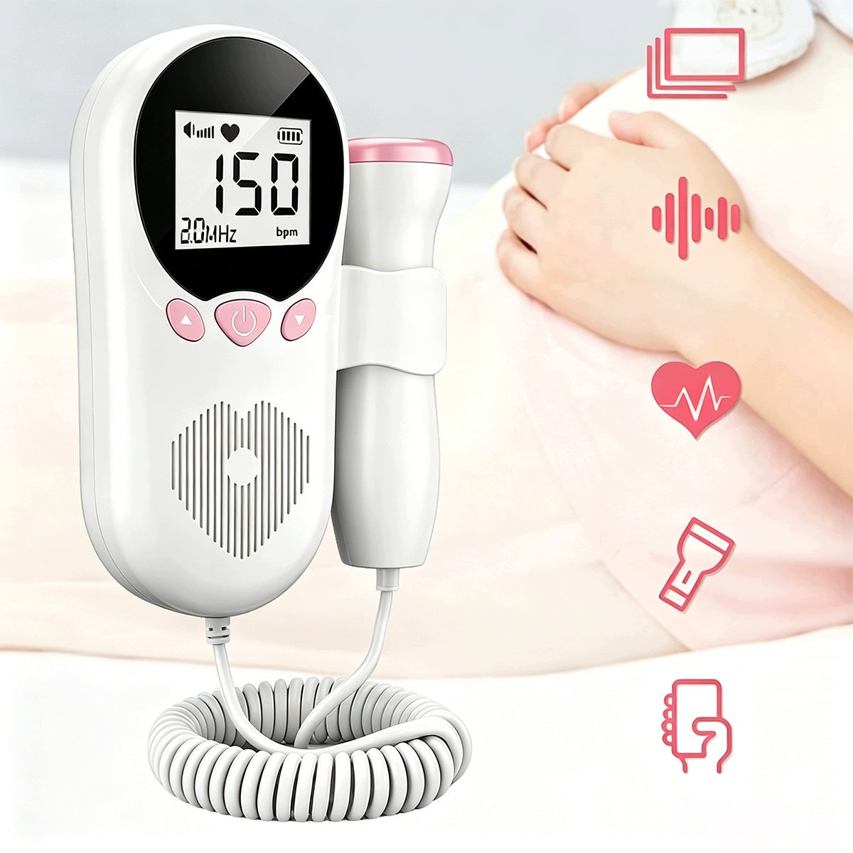 LCD FETAL HEART RATE DETECTOR DOPPLER MONITOR, CONVENIENT AND PRACTICAL 2026 NEW Manufacturer of a medical device 6921988504714