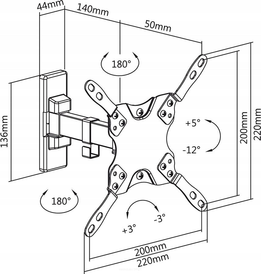 LCD Led TV Mount 13-42'' Vertical Level Adjustment 5171 Manufacturer code UCH0194
