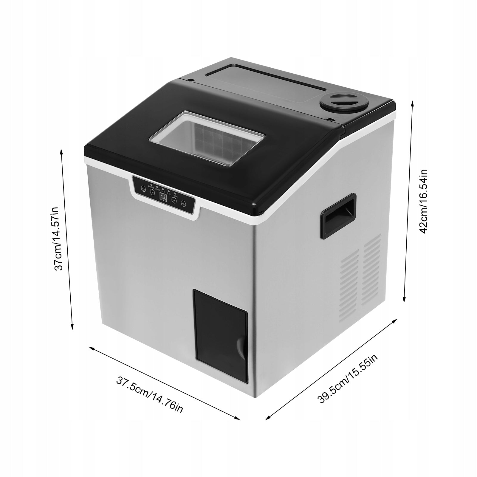 LCD SCREEN ICE MAKER, 2 IN1 CRUSHED ICE AND ICE CUBE MAKER-1.8L 220V EAN (GTIN) 751591554808