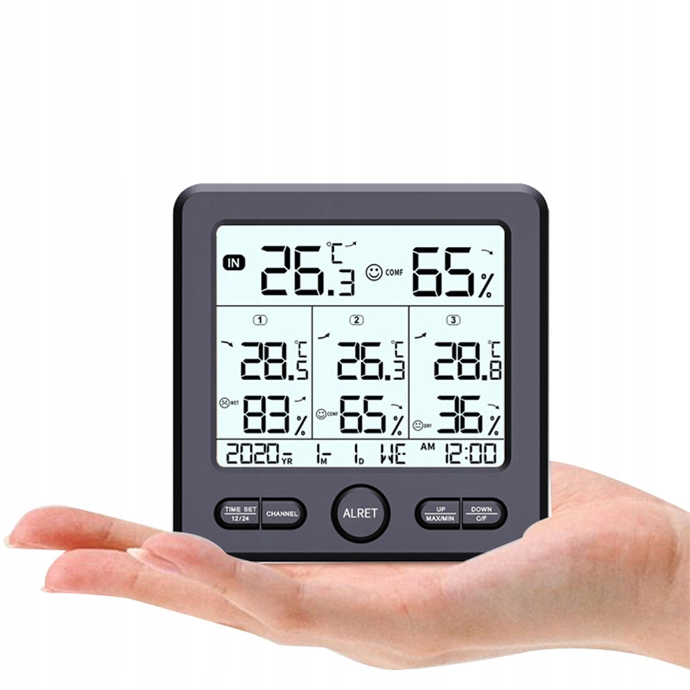 LCD WIRELESS WEATHER STATION HYGROMETER WITH 3X SENSOR Brand no brand