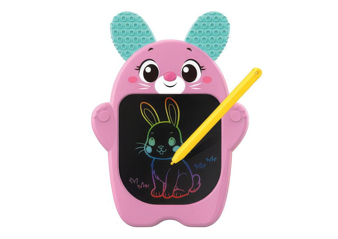 LCD kreslicí tabulka Wiky zajíček 18,9 x 13,7 cm s mazacím tlačítkem